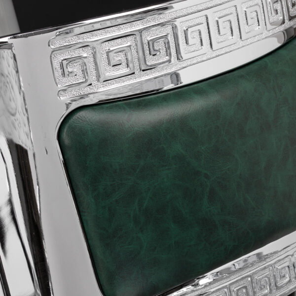 Kappersstoel Gabbiano President groen Chrome 10
