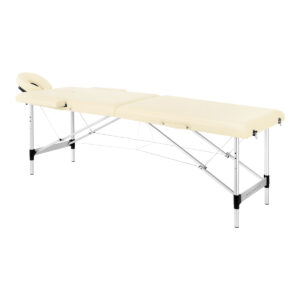 Balance Aluminium Inklapbare Massagetafel Met 2 Segmenten Crèmekleurig 1