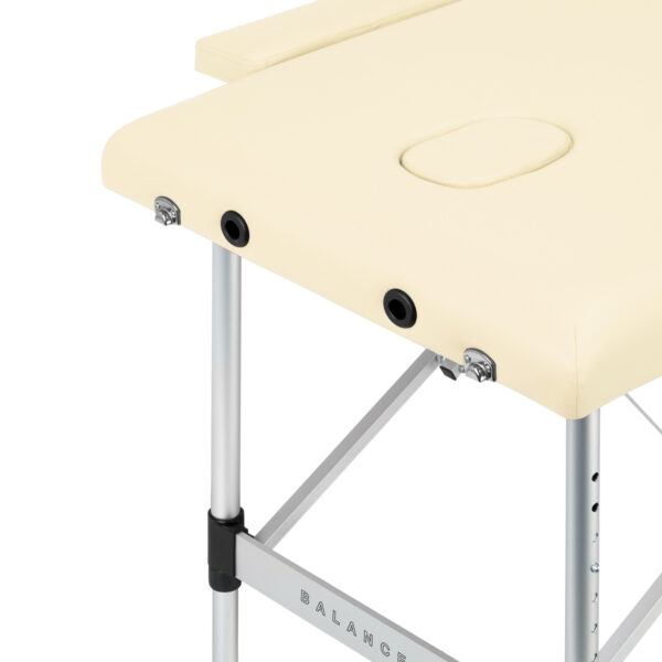 Balance Aluminium Inklapbare Massagetafel Met 2 Segmenten Crèmekleurig 5