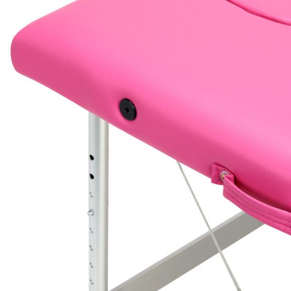 Balance Aluminium Inklapbare Massagetafel Met 2 Segmenten Roze 7
