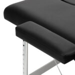 Balance Aluminium Inklapbare Massagetafel Met 2 Segmenten Zwart 6