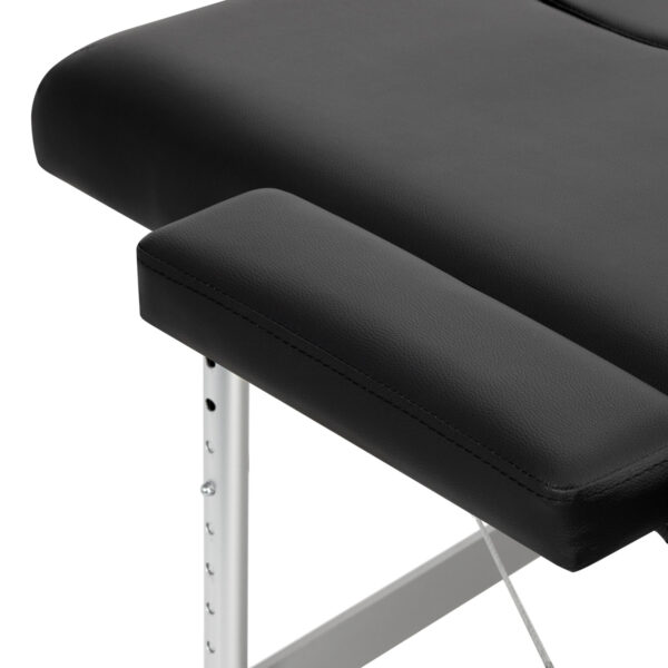 Balance Aluminium Inklapbare Massagetafel Met 2 Segmenten Zwart 6