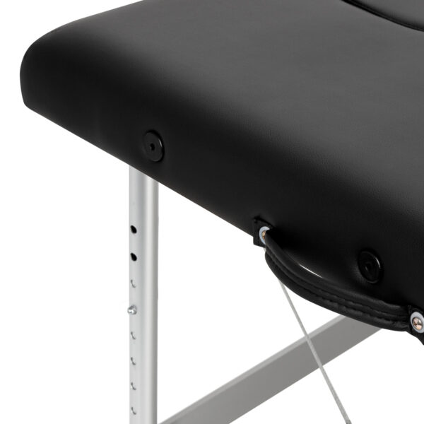 Balance Aluminium Inklapbare Massagetafel Met 2 Segmenten Zwart 7