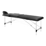 Balance Aluminium Inklapbare Massagetafel Met 2 Segmenten Zwart 1