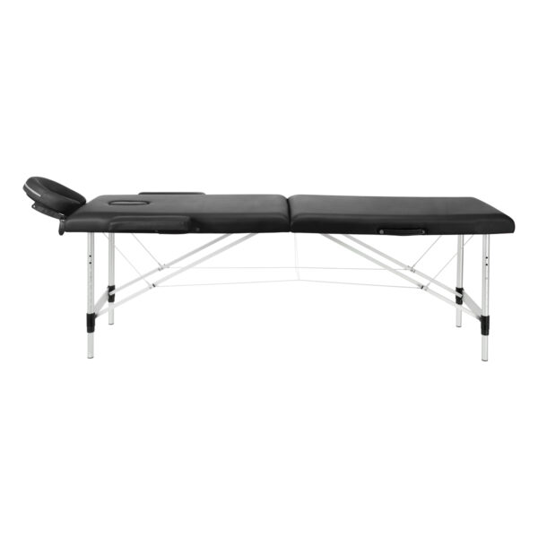 Balance Aluminium Inklapbare Massagetafel Met 2 Segmenten Zwart 2