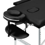 Balance Aluminium Inklapbare Massagetafel Met 2 Segmenten Zwart 3