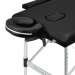 Balance Aluminium Inklapbare Massagetafel Met 2 Segmenten Zwart 4