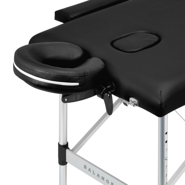 Balance Aluminium Inklapbare Massagetafel Met 2 Segmenten Zwart 4
