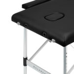 Balance Aluminium Inklapbare Massagetafel Met 2 Segmenten Zwart 5