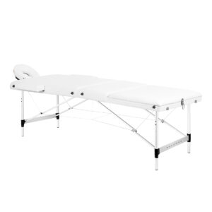 Balance Aluminium Inklapbare Massagetafel Met 3 Segmenten Wit 1
