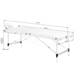 Balance Aluminium Inklapbare Massagetafel Met 3 Segmenten Wit 18