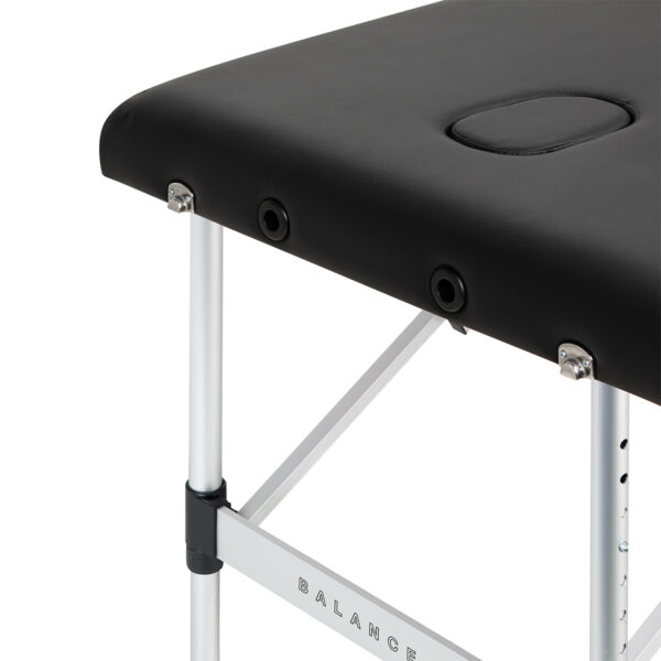 Balance Aluminium Inklapbare Massagetafel Met 3 Segmenten Zwart 6