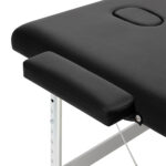 Balance Aluminium Inklapbare Massagetafel Met 3 Segmenten Zwart 7