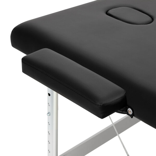 Balance Aluminium Inklapbare Massagetafel Met 3 Segmenten Zwart 7