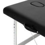 Balance Aluminium Inklapbare Massagetafel Met 3 Segmenten Zwart 8