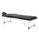 Balance Aluminium Inklapbare Massagetafel Met 3 Segmenten Zwart 1