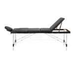 Balance Aluminium Inklapbare Massagetafel Met 3 Segmenten Zwart 3