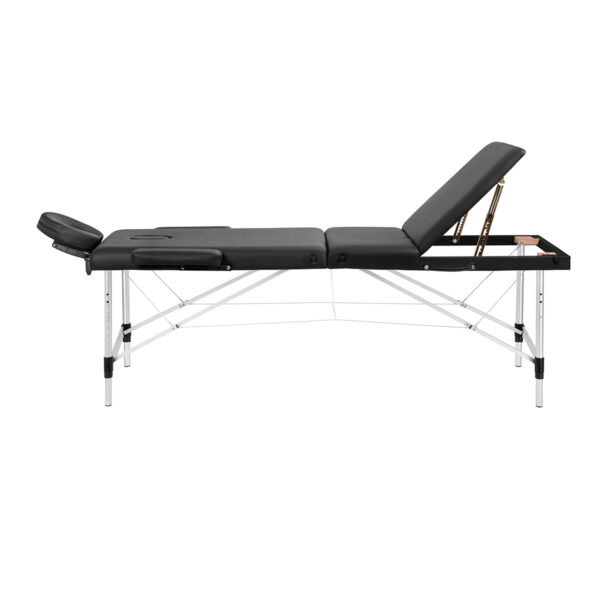 Balance Aluminium Inklapbare Massagetafel Met 3 Segmenten Zwart 3