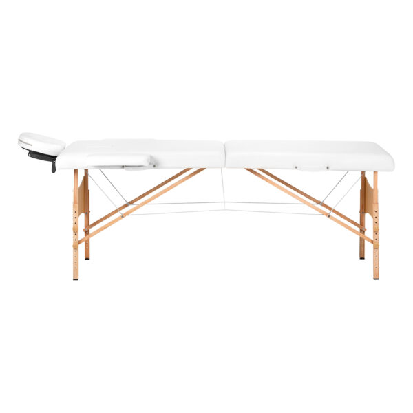 Balance Houten Inklapbare Massagetafel 2 Segmenten 190X70 Cm Wit 2