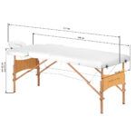 Balance Houten Inklapbare Massagetafel 2 Segmenten 190X70 Cm Wit 17
