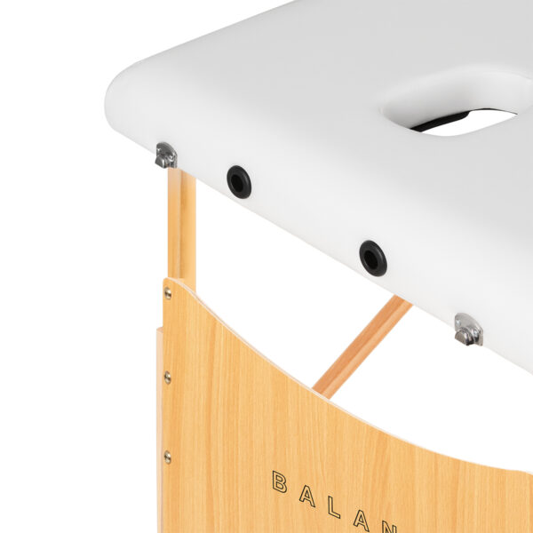 Balance Houten Inklapbare Massagetafel 2 Segmenten 190X70 Cm Wit 4