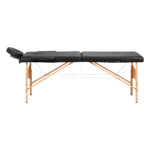 Balance Houten Inklapbare Massagetafel 2 Segmenten 190X70 Cm Zwart 2