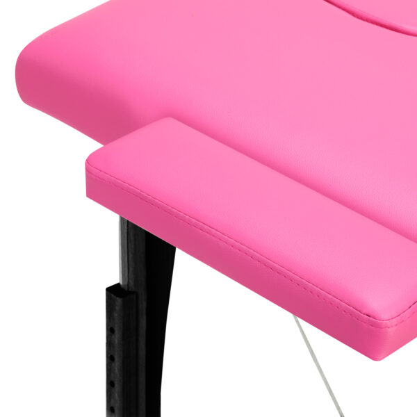Balance Houten Inklapbare Massagetafel Met 2 Segmenten Roze En Zwart 6