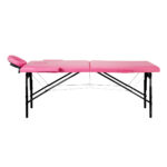 Balance Houten Inklapbare Massagetafel Met 2 Segmenten Roze En Zwart 2