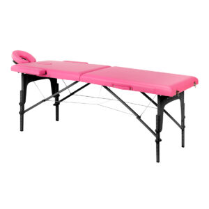 Balance Houten Inklapbare Massagetafel Met 2 Segmenten Roze En Zwart 1