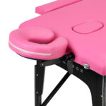 Balance Houten Inklapbare Massagetafel Met 2 Segmenten Roze En Zwart 4