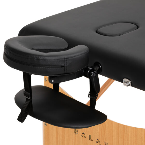 Balance Houten Inklapbare Massagetafel Met 2 Segmenten Zwart 3