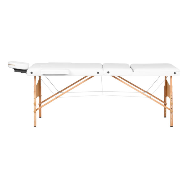 Balance Houten Inklapbare Massagetafel Met 3 Segmenten 190X70 Cm Wit 2