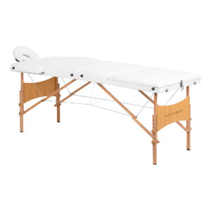 Balance Houten Inklapbare Massagetafel Met 3 Segmenten 190X70 Cm Wit 1