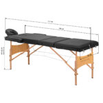Balance Houten Inklapbare Massagetafel Met 3 Segmenten Zwart 18