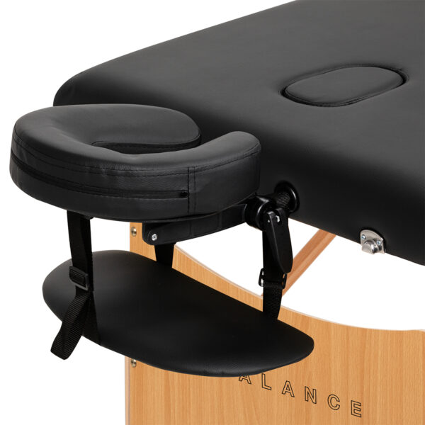 Balance Houten Inklapbare Massagetafel Met 3 Segmenten Zwart 4