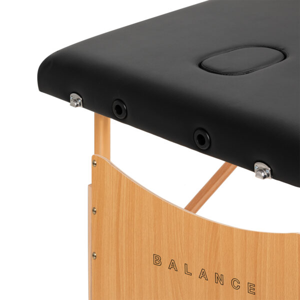 Balance Houten Inklapbare Massagetafel Met 3 Segmenten Zwart 5