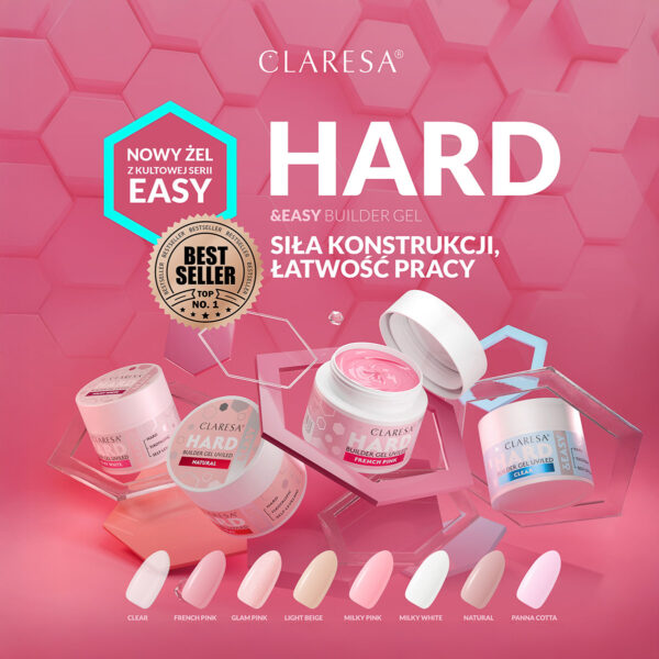 Claresa Hard&Easy Builder Gel Glam Roze 12 G 4
