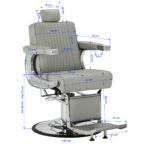 Gabbiano Visionerio barberstoel met grijs chromen frame 18