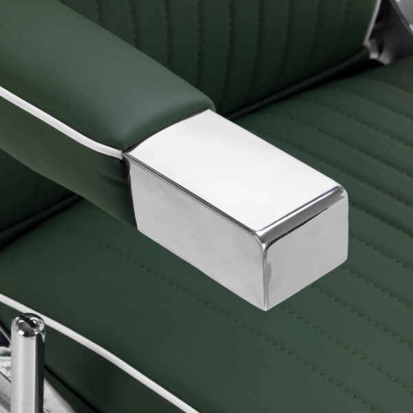 Gabbiano Visionerio barberstoel met groen chromen frame 6