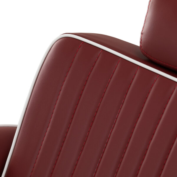 Gabbiano Visionerio barberstoel met rood chromen frame 13