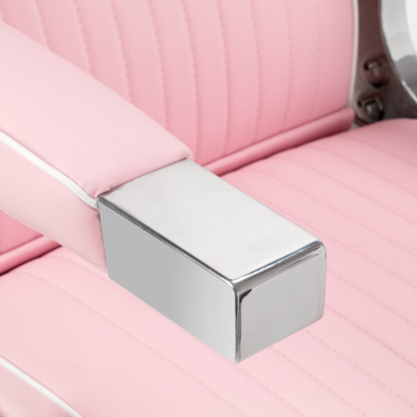 Gabbiano Visionerio barberstoel met roze chromen frame 6