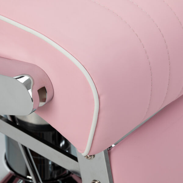 Gabbiano Visionerio barberstoel met roze chromen frame 10