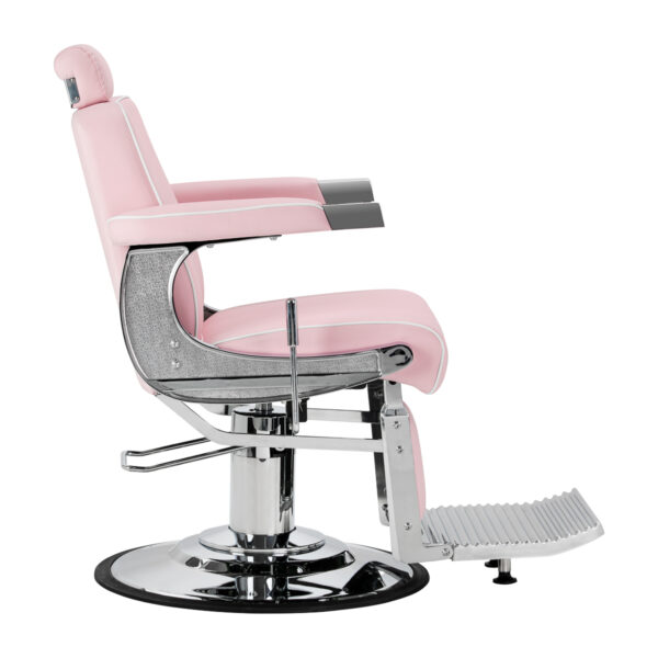 Gabbiano Visionerio barberstoel met roze chromen frame 2