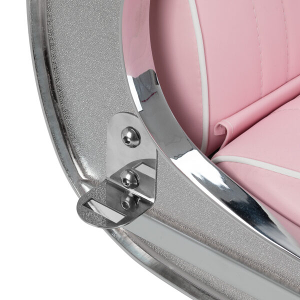 Gabbiano Visionerio barberstoel met roze chromen frame 13