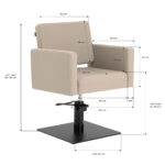 Gabbiano Vitoria kappersstoel grijs-beige 10