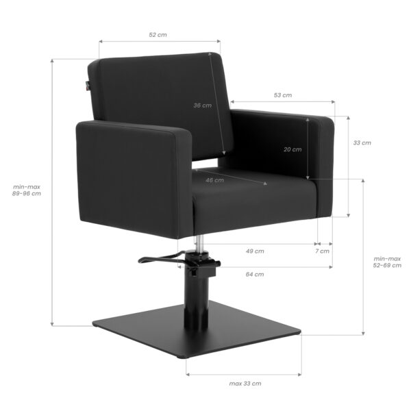 Gabbiano Vitoria kappersstoel zwart 10