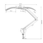 Glow manicurelamp L05 gebogen voor tafelblad wit 9