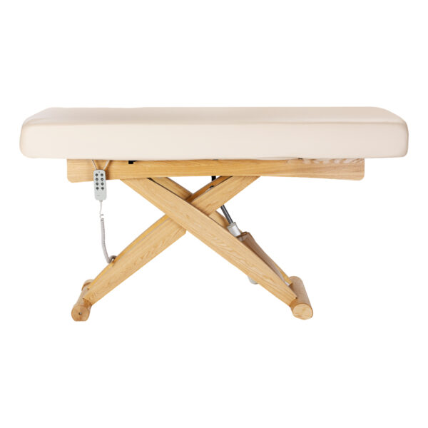 Elektrische SPA-ligstoel Sillon Siesta crèmekleurig met lichtbruine basis 6