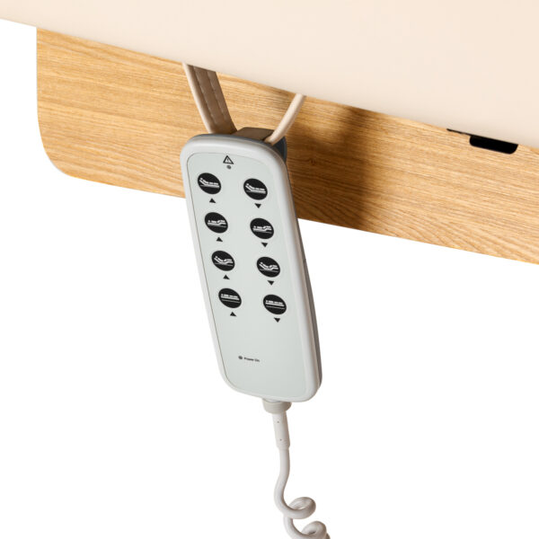 Elektrische SPA-ligstoel Sillon Siesta crèmekleurig met lichtbruine basis 7