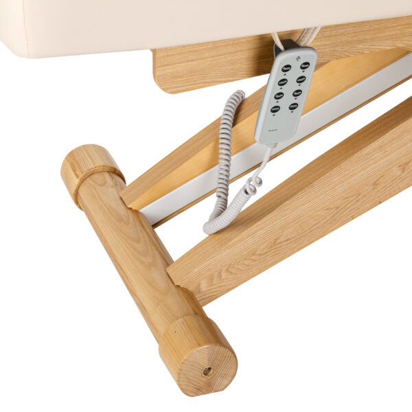 Elektrische SPA-ligstoel Sillon Siesta crèmekleurig met lichtbruine basis 16